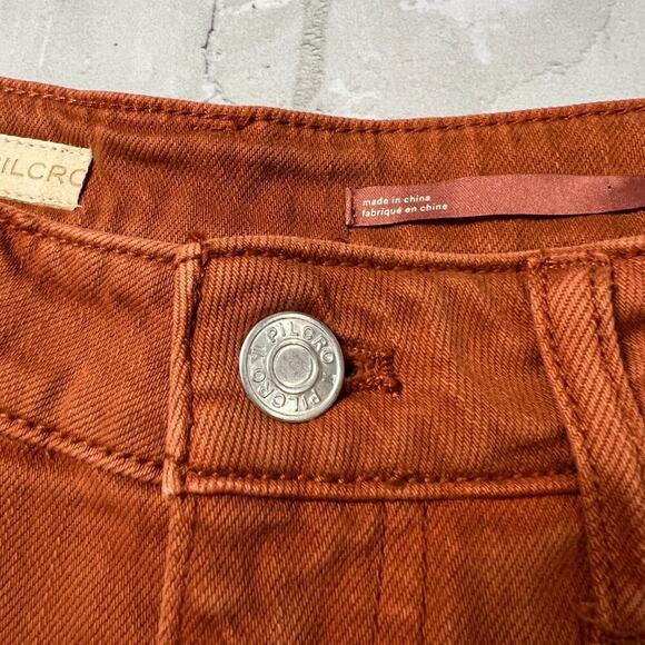 NEW Pilcro The Breaker Pants SIZE 25 Orange High Rise Distressed Jeans NWT - Picture 6 of 12